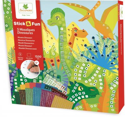 AU SYCOMORE Stick 'n Fun Stick'n Fun - Gm Mosaiques Dinosaures