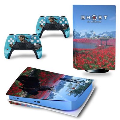  Sticker pour Sony&nbsp;Console&nbsp;PS5, GHOST OF TSUSHIMA-1441 