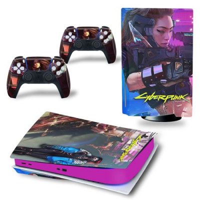  Sticker pour Sony&nbsp;Console&nbsp;PS5, Lyber punk-1386 