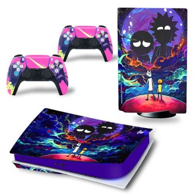  Sticker pour Sony&nbsp;Console&nbsp;PS5, Rick and Morty-1007 