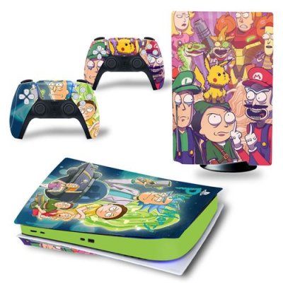  Sticker pour Sony&nbsp;Console&nbsp;PS5, Rick and Morty-1016 