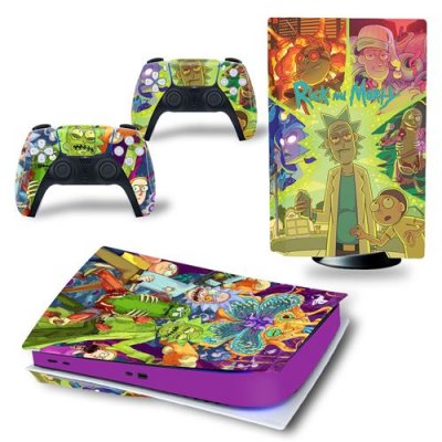  Sticker pour Sony&nbsp;Console&nbsp;PS5, Rick and Morty-1021 