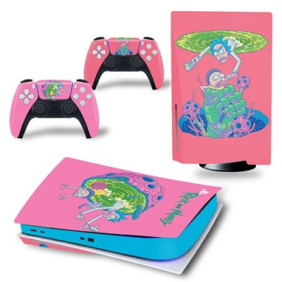  Sticker pour Sony&nbsp;Console&nbsp;PS5, Rick and Morty-1023 