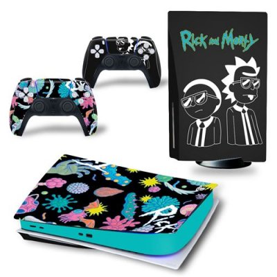  Sticker pour Sony&nbsp;Console&nbsp;PS5, Rick and Morty-1026 