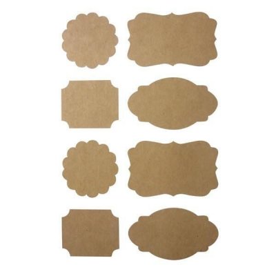 PW INTERNATIONAL Stickers kraft - Cadres 3 cm - 32 pcs - Graine Cr&eacute;ative - couleur variant