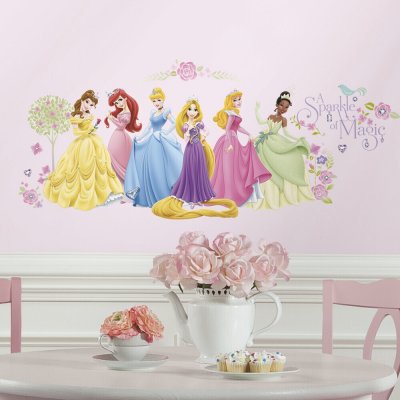 ROOMMATES Stickers Repositionnables Disney Princesses Photoluminescents