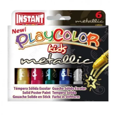 PLAYCOLOR Sticks gouache solide assortis - Boite de 6