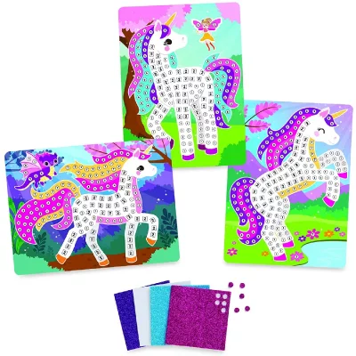STICKY MOSAICS  - 3 Mosa&iuml;ques - Licornes