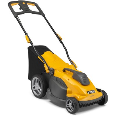 STIGA  Tondeuse &eacute;lectrique pouss&eacute;e - Combi 340c - 1600W - largeur coupe 38cm - bac 40L - jaune 
