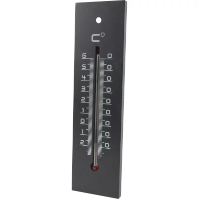 STIL  - Thermom&egrave;tre en m&eacute;dium contemporain Noir - 22 cm