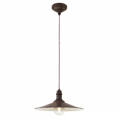 EGLO Stockbury dome suspension plafonnier brun antique, beige