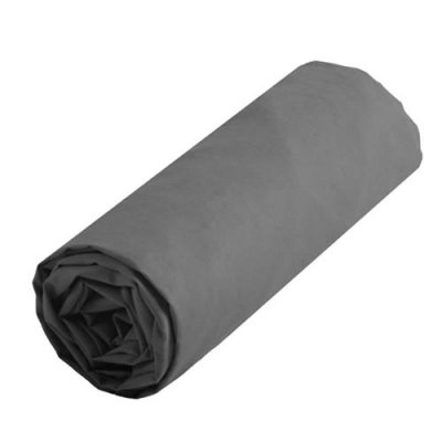 STOF  - Drap housse gris uni en coton 140 x 190 cm