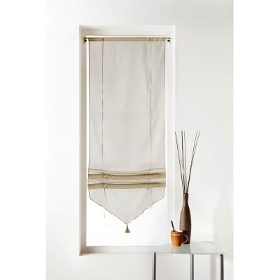 Store En Pointe Avec Cordon - 73x165cm - Blanc