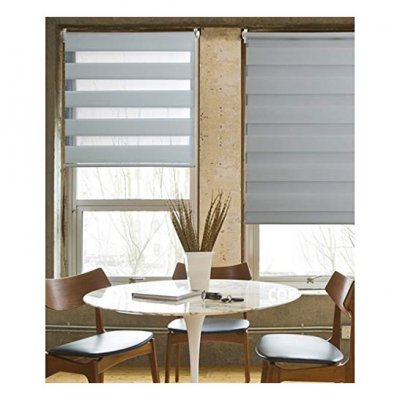 Store Enrouleur Jour/Nuit Teintes de Gris - Gris clair - 122 x 190 cm