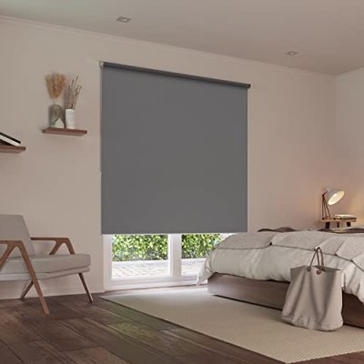 Store Enrouleur Occultant Uni - Lin - 90 x 250 cm