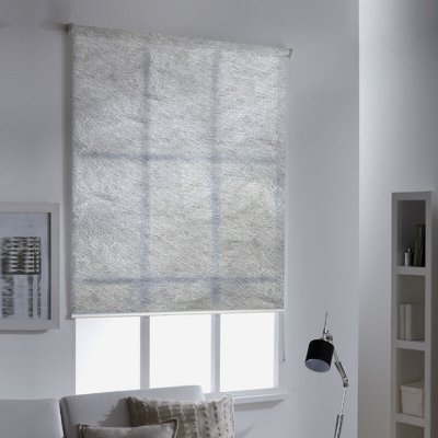 Store Enrouleur Tamisant Effet Ardoise - Gris - 60 x 190 cm