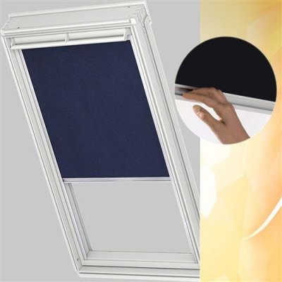 VELUX Store fen&ecirc;tre de toit  occultant manuel bleu fonc&eacute; DKL S06