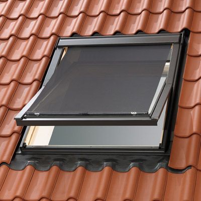 VELUX Store fen&ecirc;tre de toit  pare soleil manuel noir MHL UK00