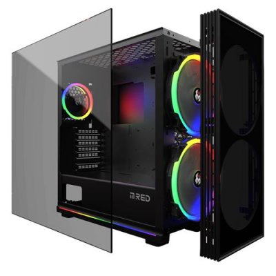 M.RED STORM DESTROYER MAX-AIR TG CRYSTAL Gaming Edition ARGB - Avec fen&ecirc;tre