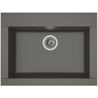 STRADOUR  Evier Hexo 1 bac gris b&eacute;ton