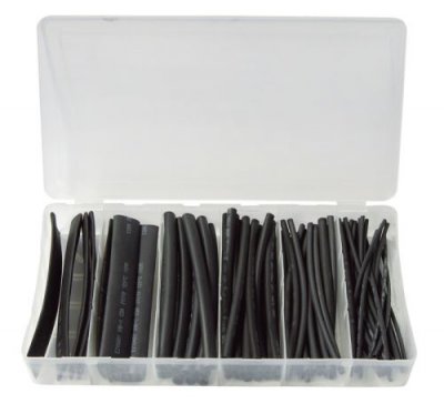 SINTRON Strassenwelt Radiostore Lot de 100 Gaines thermor&eacute;tractables Noir