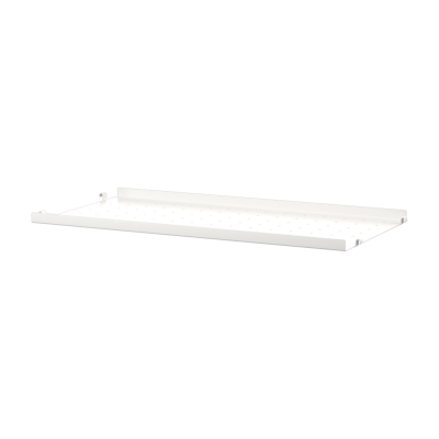 String - &Eacute;tag&egrave;re m&eacute;tallique &agrave; bord bas, 58 x 30 cm, blanc