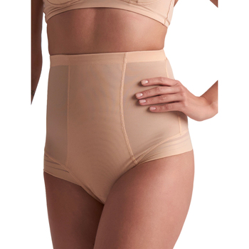 BYE BRA String taille haute gainant Beige  Powermesh Shapewear