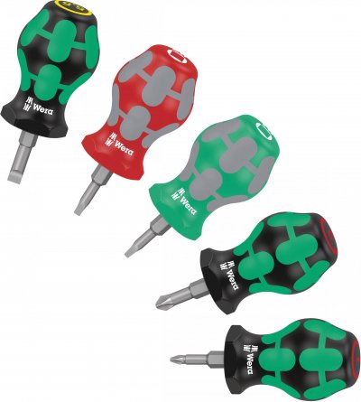WERA Stubby Set 3 Jeu de tournevis 5 pi&egrave;ces A179762 - 