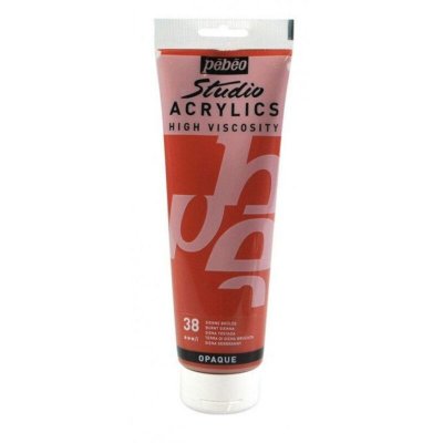 PEBEO Studio Acrylics 250ml Sienne Br&ucirc;lee