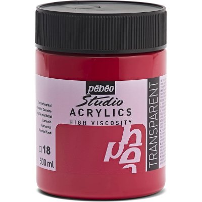 PEBEO Studio Acrylics 500ml Carmin Naphtol