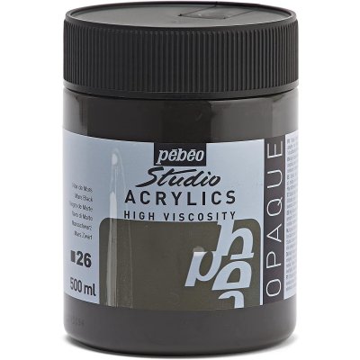 PEBEO Studio Acrylics 500ml Noir de Mars