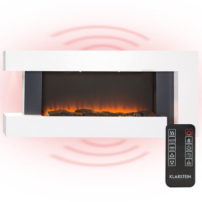KLARSTEIN Studio light & fire 2 kamin 1000/2000w mdf fernbedienung weiss
