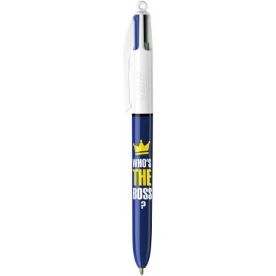 BIC Stylo &agrave; bille  4 Couleurs Bleu Who&rsquo;s the boss