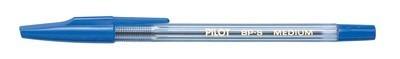 PILOT Stylo &agrave; bille  BP-S - pointe moyenne - corps plastique cristal avec capuchon - bleu