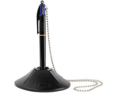 BIC Stylo bille 4 bleus sur socle - 