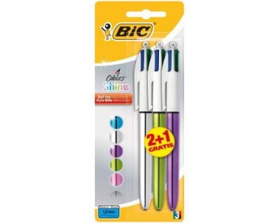 GENERIQUE Stylo-bille 4 COLOURS&trade;, SHINE 2+1