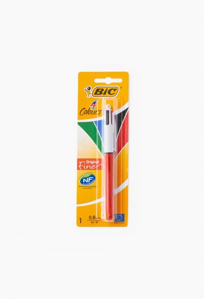 BIC Stylo bille 4 couleurs r&eacute;tractable pointe fine ORIGINAL FINE orange
