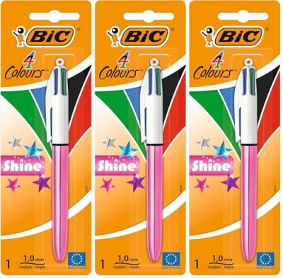 BIC Stylo Bille 4 Couleurs Shine  - Le Stylo