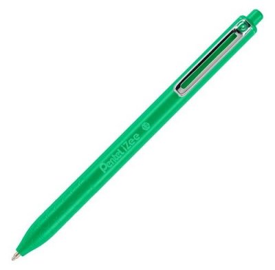 PENTEL Stylo bille r&eacute;tractable  Izee - Pointe large 1 mm - Vert