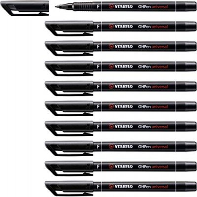 STABILO Stylo-feutre marqueur permanent  OHPen universal - pointe fine 0,7 mm - noir
