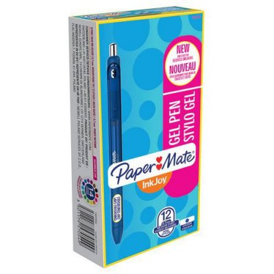PAPERMATE Stylo gel paper mate inkjoy gel bleu 12 unit&eacute;s