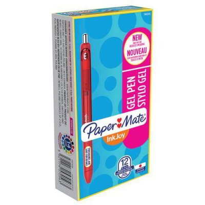 PAPERMATE Stylo gel paper mate inkjoy gel rouge 12 unit&eacute;s