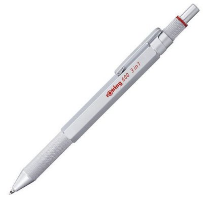 ROTRING Stylo Multi-couleurs Et Porte Mine 3 En 1 Argent - &reg;