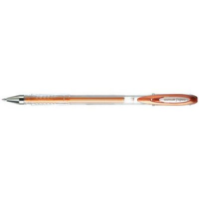 UNI BALL Stylo Roller Encre Gel Signo M&eacute;tal Um-120nm Bronze