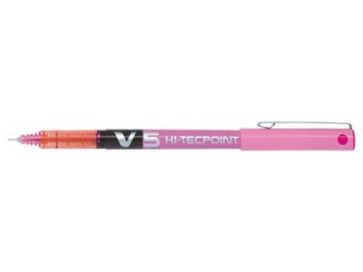 PILOT Stylo Roller Encre liquide  HiTecpoint V5 Rose pointe fine