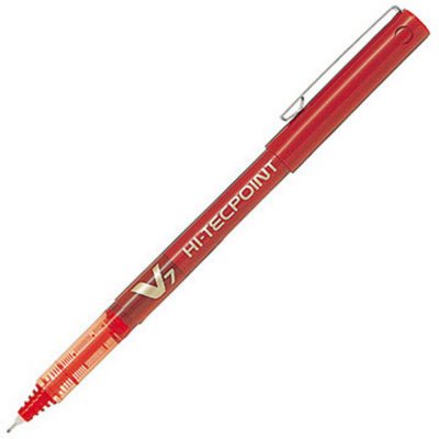 PILOT Stylo Roller Encre liquide  HiTecpoint V7 Rouge pointe moyenne