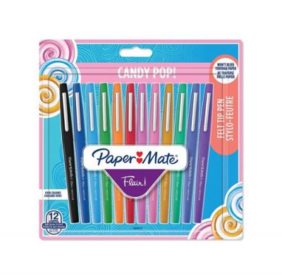 PAPERMATE Stylos Feutres Coloris Assortis Paper Mate - Le Paquet De 12 Feutres