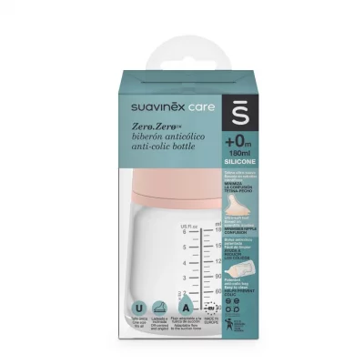 SUAVINEX  Biberon Z&eacute;ro Colico T&eacute;tine Adapt Baby Force 180ml