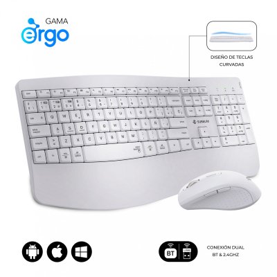 SUBBLIM  Clavier Et Souris Combo Dual Office Prowave Espagnol