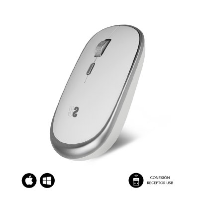 SUBBLIM  Souris de Marque mod&egrave;le Raton Optico Wireless Mini Flat Argent